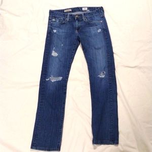 GREAT DEAL Adriano Goldschmidt- tomboy relaxed straight 25R distressed jeans